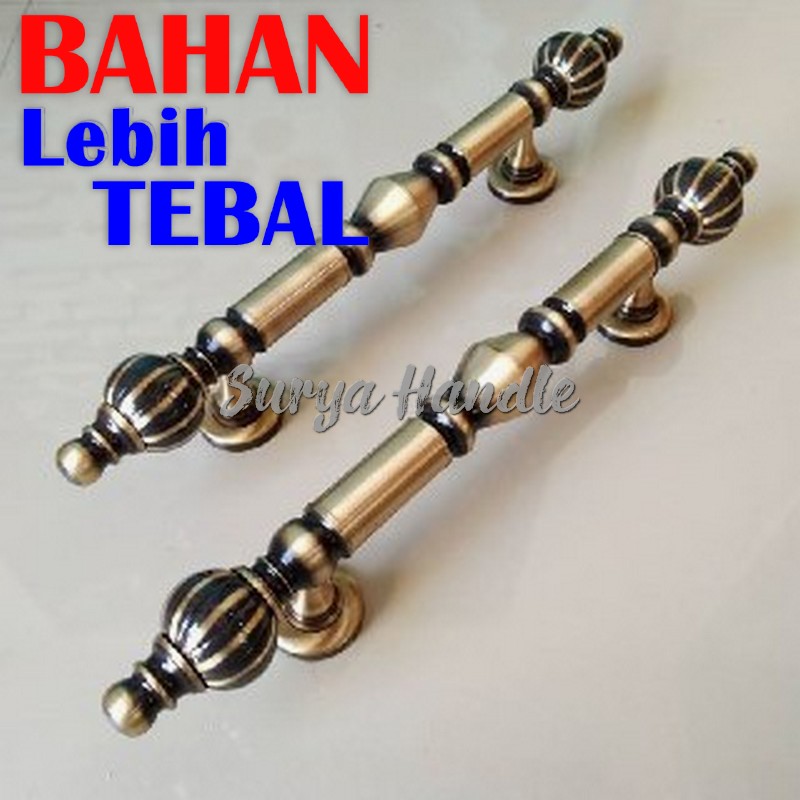 PROMO Handle Pintu Rumah Kuningan Model Bola Sunduk 42cm Handle Pintu Antiq Brass Gagang Pintu Kunci
