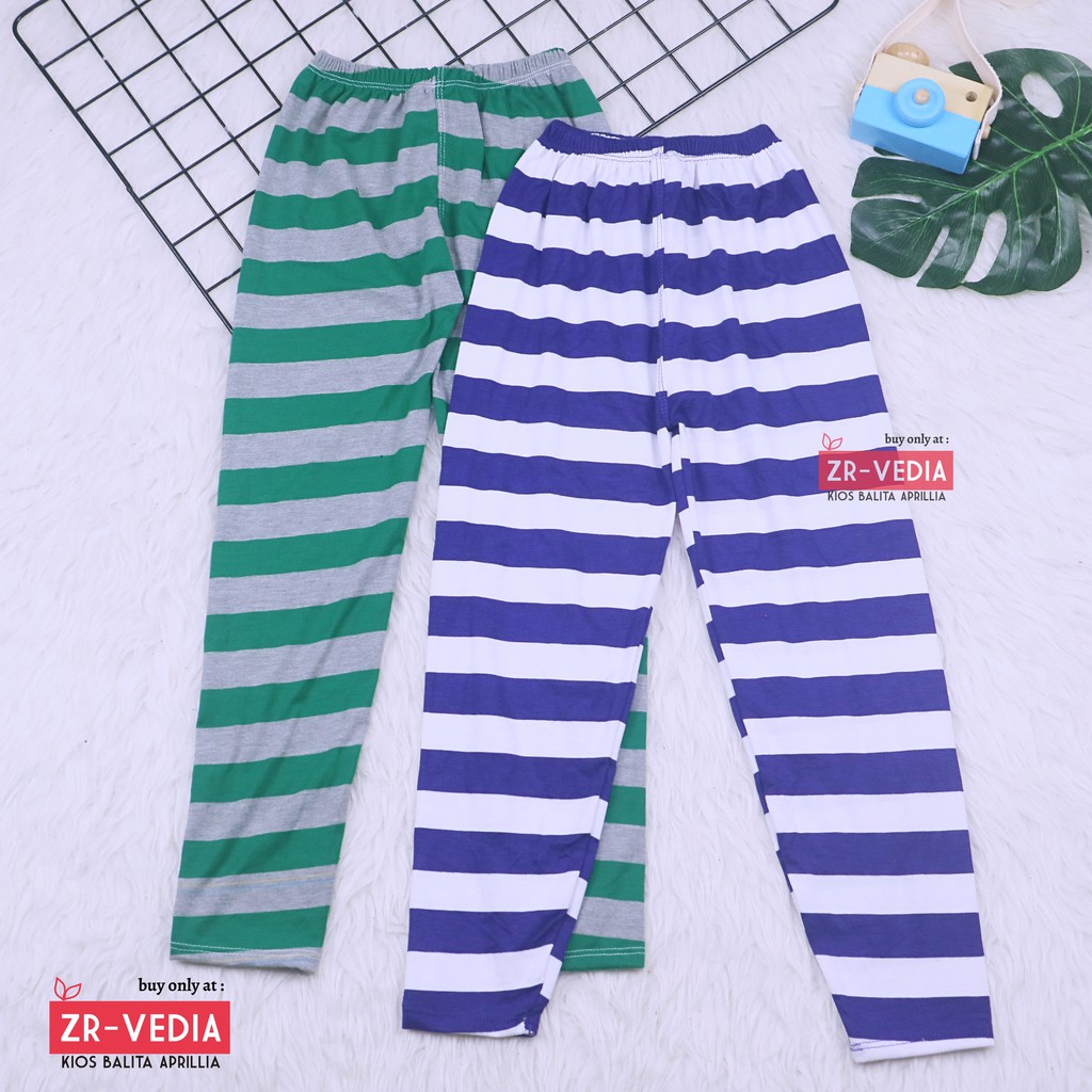 Legging Motif Salur uk 5-7 Tahun / Celana Salur Panjang Anak Perempuan Legging Pants Grosir Murah