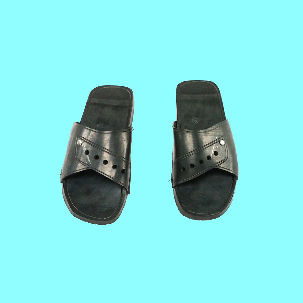 Sandal Pria Sandal Kerajinan Bandol Ban Bodol Sandal Lokal Home Made bahan Full Karet Model Slop Mad