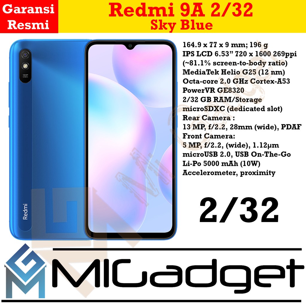 Redmi 9A 2/32 Garansi Resmi
