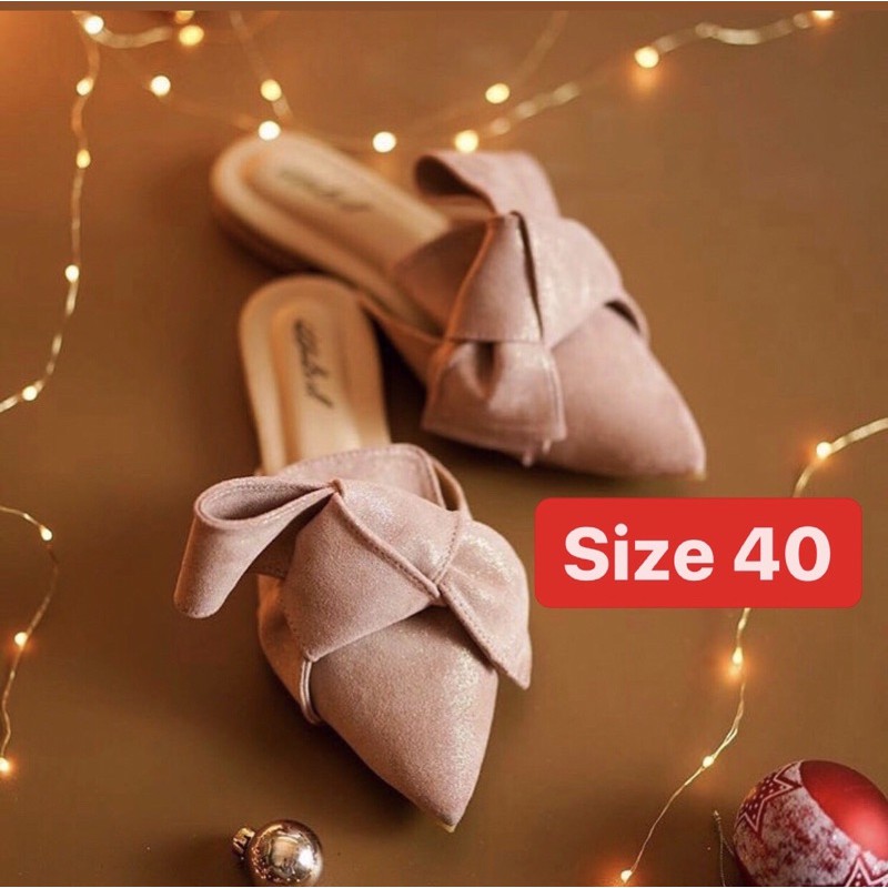 Ittaherl Jackie Holiday Mules Tearose size 40