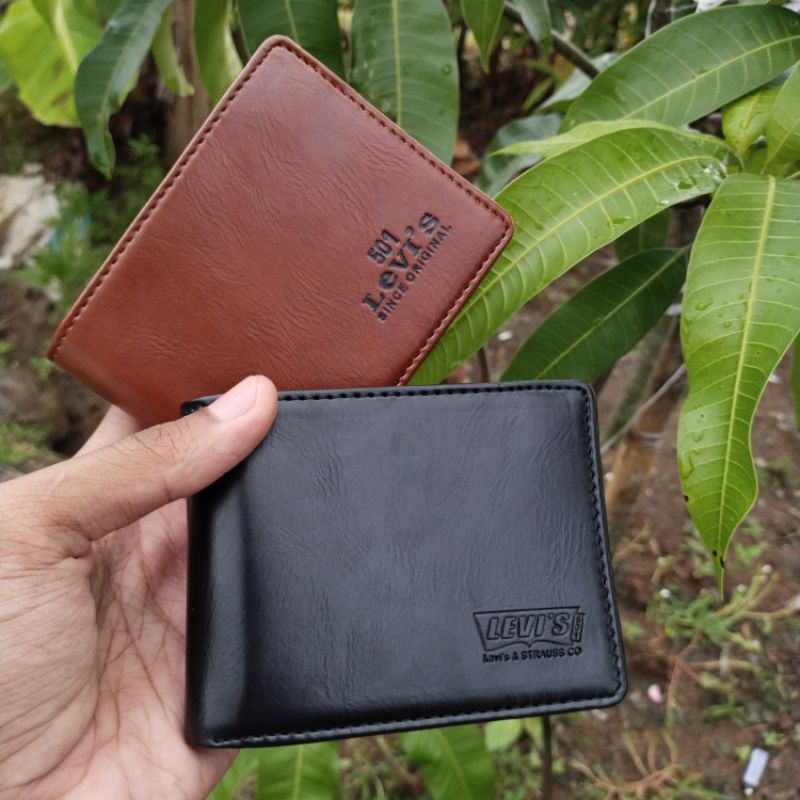 Dompet Kulit Asli Pria 501 Levi's Original Dompet Tiga Dimesi  Dompet 3D kulit pria