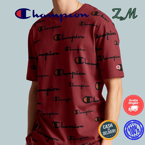 TSHIRT CHAMPION HERITAGE FULL PRINT 'RED' ORIGINAL
