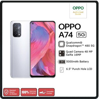 OPPO A74 5G | 4G RAM 6/128 GB GARANSI RESMI OPPO INDONESIA