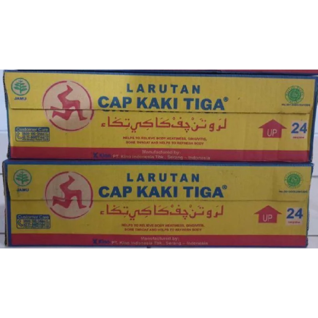 

Larutan cap Kaki Tiga KALENG DUS (isi 24) per Karton