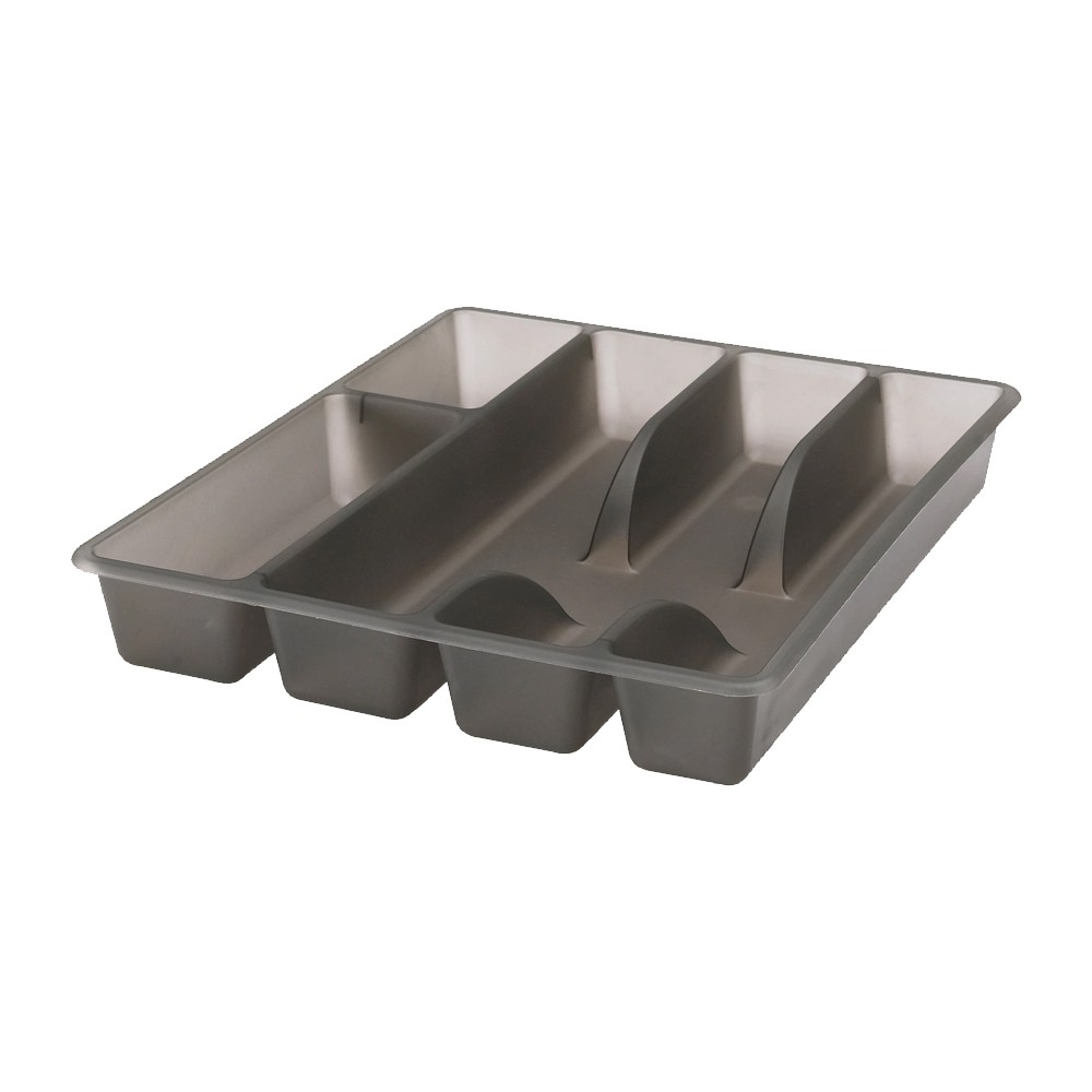 BAKI PERALATAN MAKAN SMACKER CUTLERY WARNA ABU ABU uk 26x31x4,5cm - HHD-181