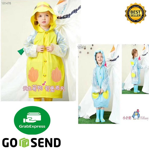 Jas hujan anak mantel terusan animal / lucu / PVC / import - 85004 bisa COD 4U CLOTHING