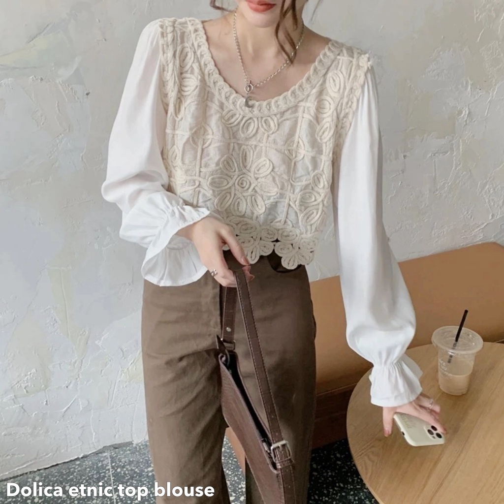 Dolica etnic top blouse -Thejancloths