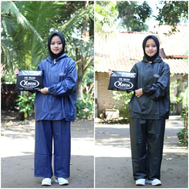 RainCoat,Jas Hujan Mantel Setelan Jaket Celana Pria wanita Tebal Elastis Antiair Murah