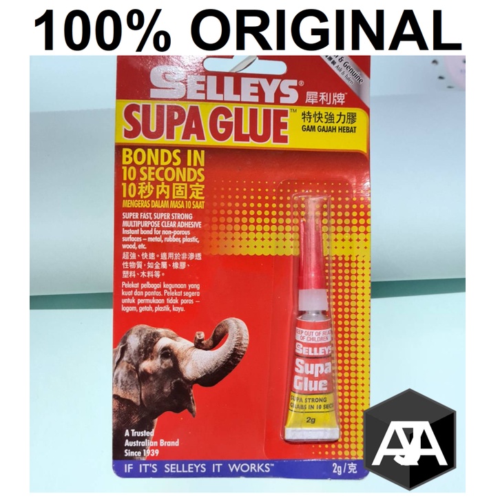 

SELLEYS Supa Glue Clear Lem Korea Nippon Paint 2 gram Bening