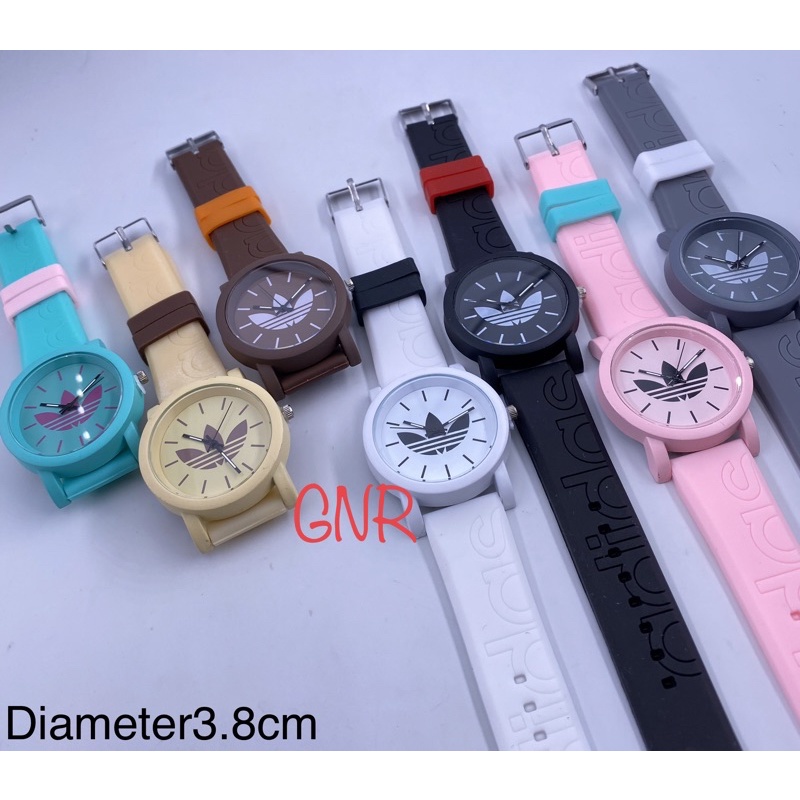 JAM TANGAN WANITA/ABG KARET WARNA