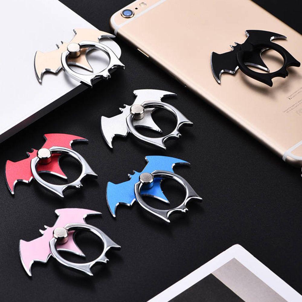 Agustinina Bat Finger Ring Smartphone 360derajat Roating Metal Finger Ring Holder Handphone Holder