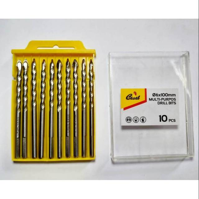 Mata bor serbaguna isi 10pcs 6 x 100mm