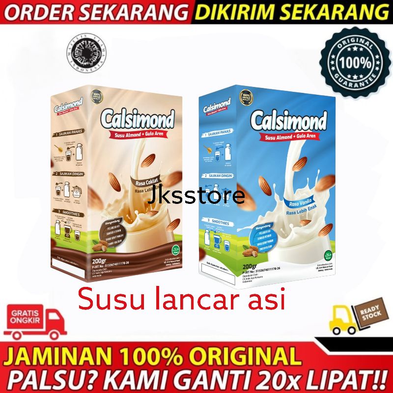 

(Promo) Calsimond susu kacang almond gula aren 200gr kaya manfaat