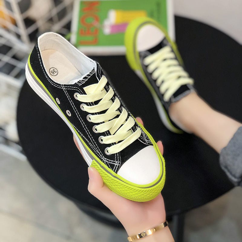 M Footwear Seon Li - Sepatu Sneakers Canvas Wanita Import