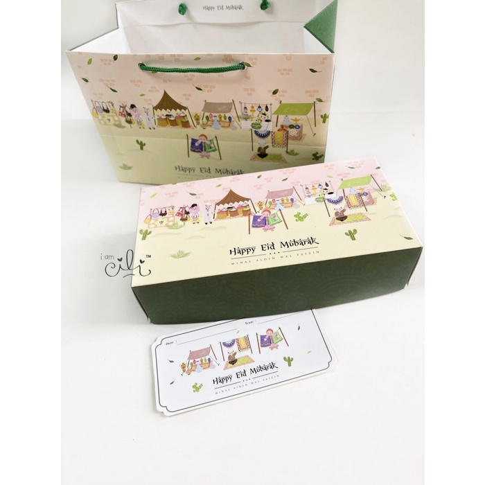 

(TERLARIS) (Paket Eidmarket) Box+Paperbag Idul Fitri Lebaran Bogul /Toples250