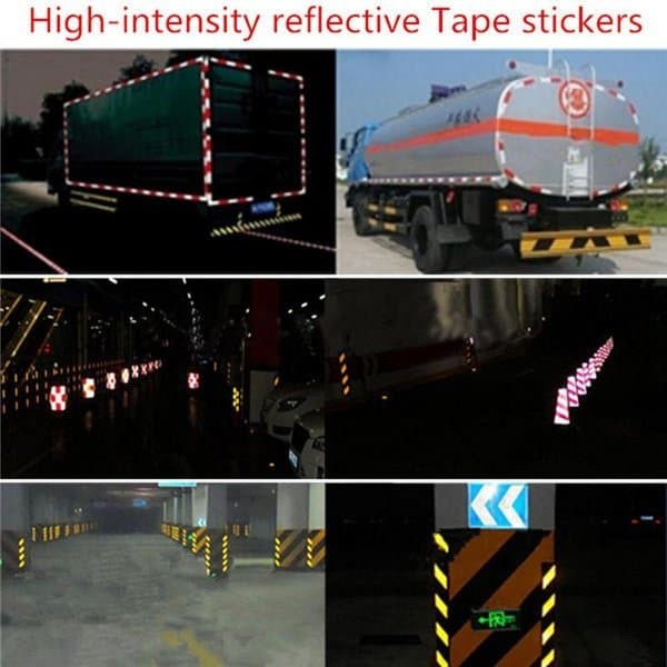 (3 pcs) Stiker Reflector Pemantul Cahaya Sticker Reflective Warning Sign Merah alat keselamatan jalan raya