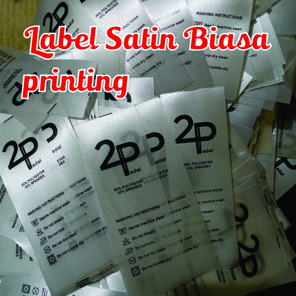

label baju label washing satin