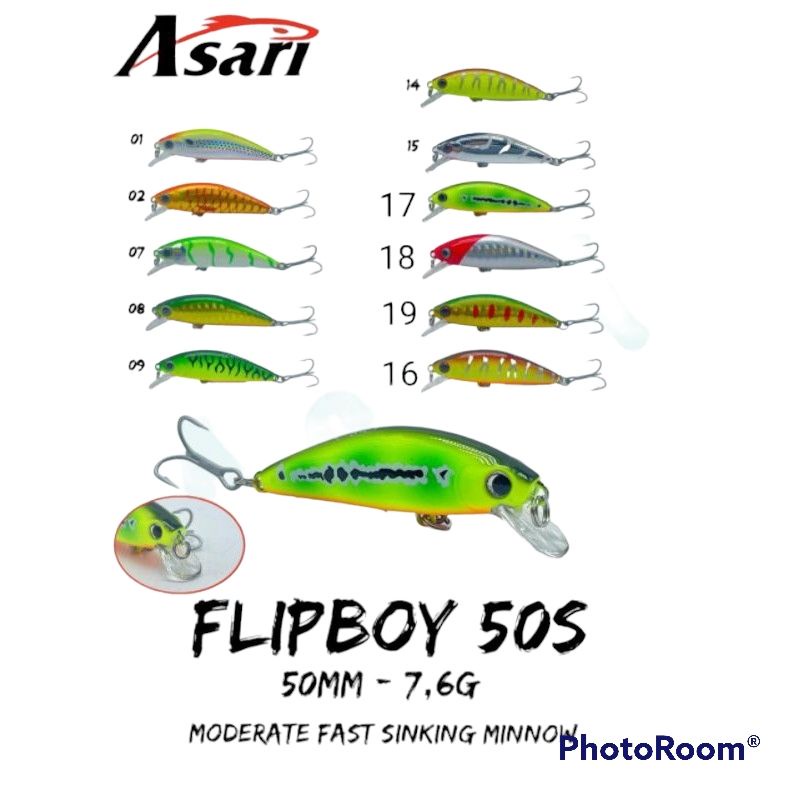 MINNOW ASARI FLIPBOY 50S,  52SD