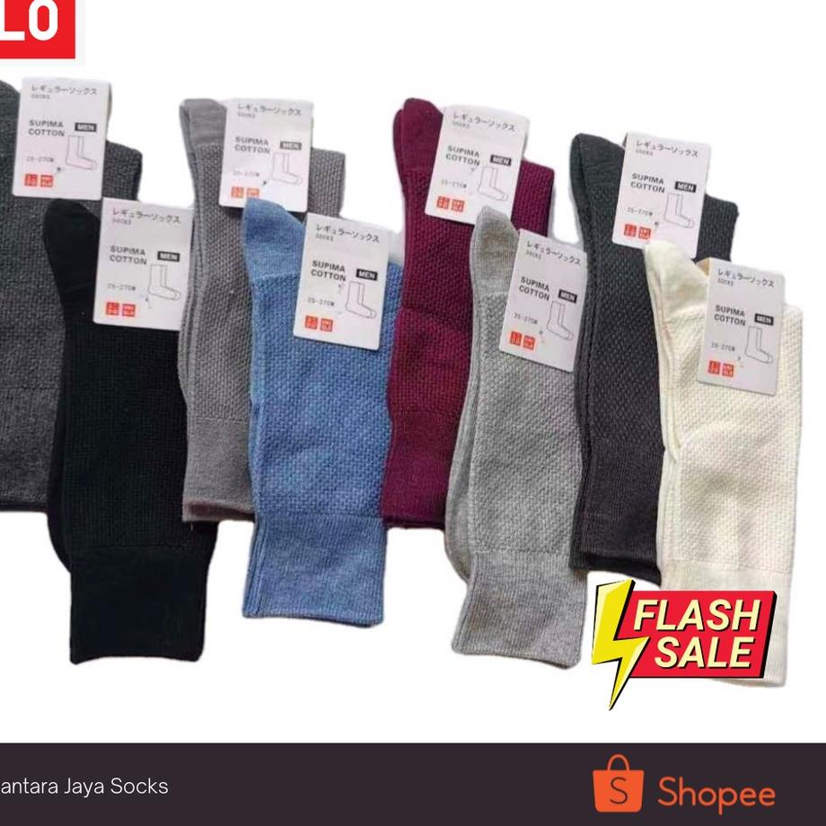 ➤ Kaos Kaki Uniqlo Supima Cotton Original ✼
