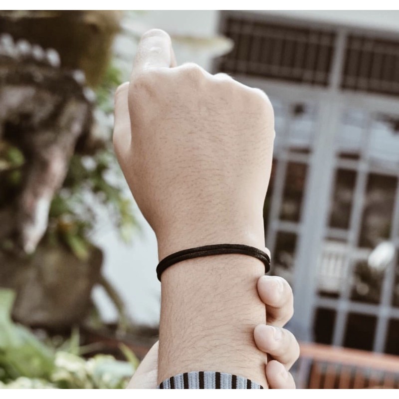 Gelang Polos Warna Hitam Tanpa Bandul