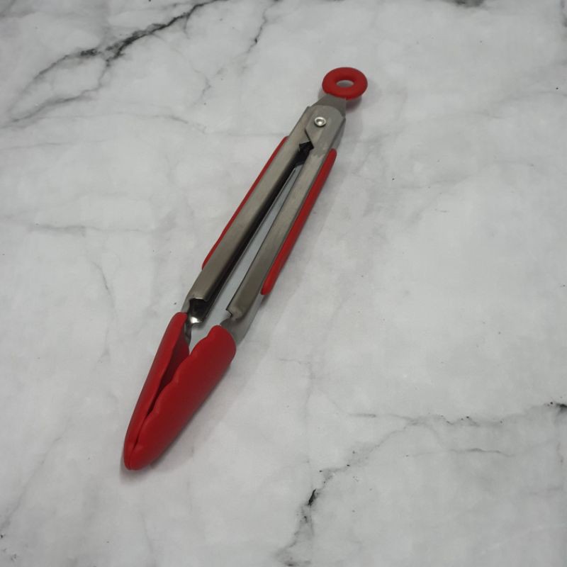 small mini silicone tongs 7inch / capit makanan / kue