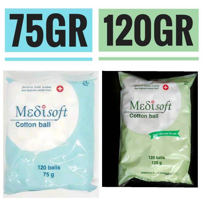 Medisoft Kapas bulat 75 gr Medisoft Cotton Ball 120 gr