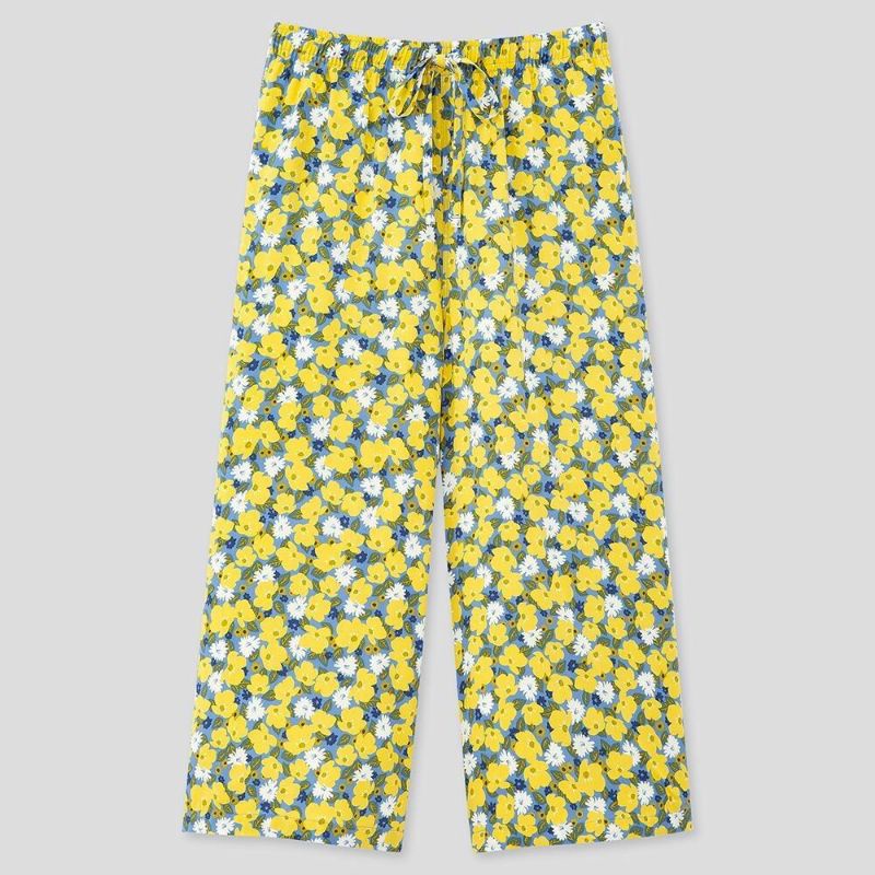 Un *glo relaco short pants-Flower yellow