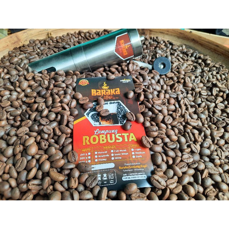 

Kopi Robusta Lampung Premium Biji Sangrai | Baraka Coffee