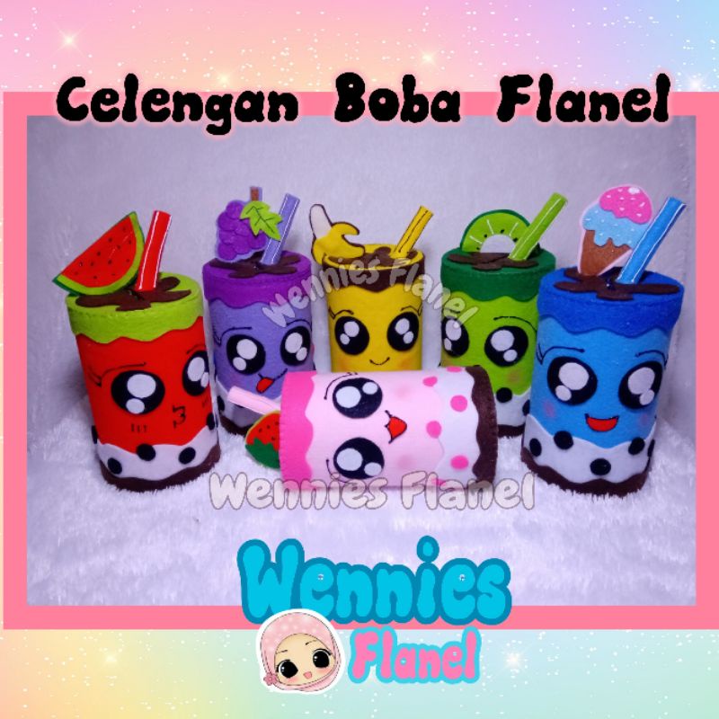 PO Celengan Boba Flanel lucu