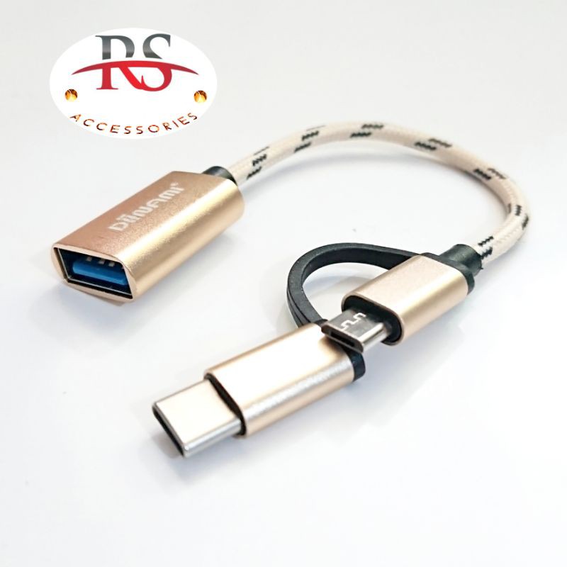 OTG ANDROID MICRO USB + TYPE C 2 in 1