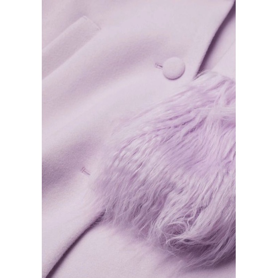 H&M Faux fur-trimmed coat