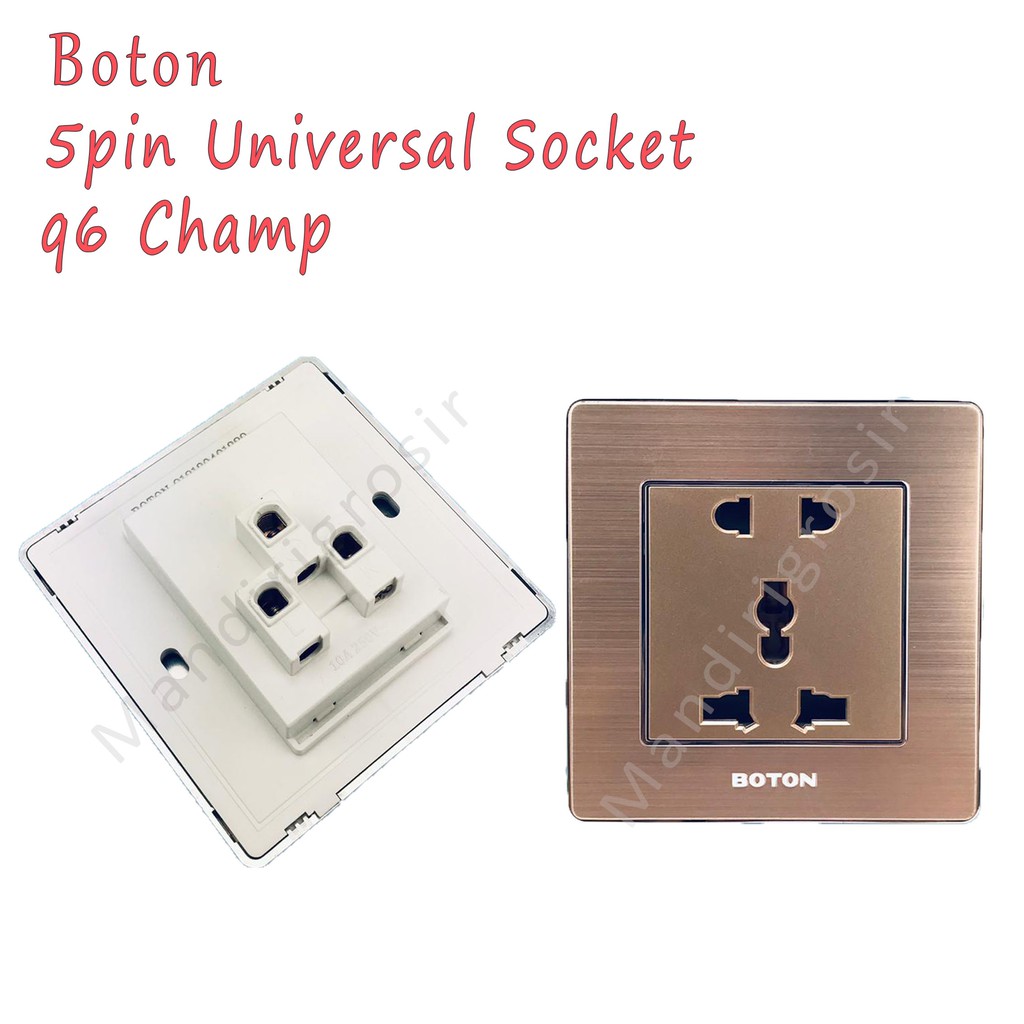 5pin Universal Socket * Boton * colokan tembok