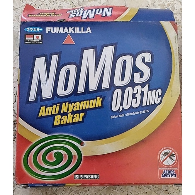 NOMOS BAKAR / obat nyamuk bakar cap nomos isi 5 pasang per box