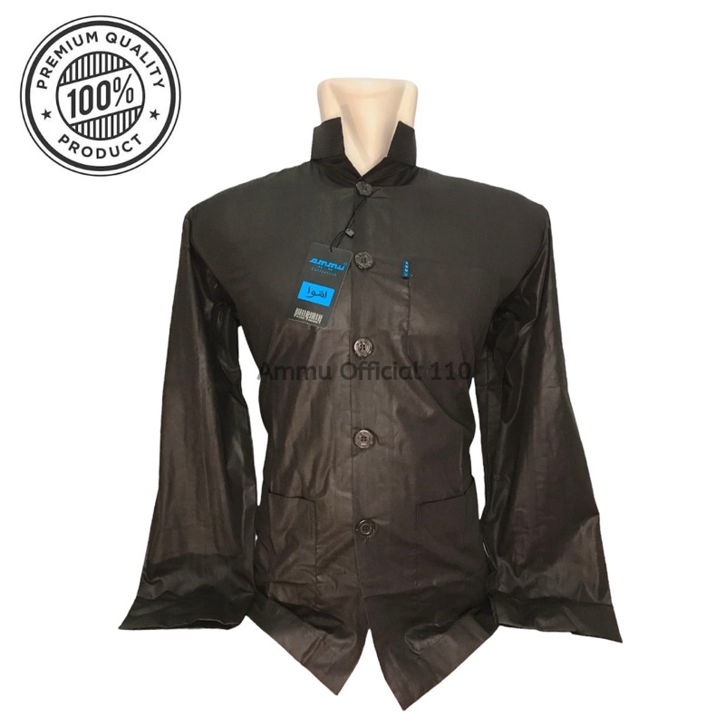 BAJU KOKO AMMU BUSANA MUSLIM PRIA AMMU COLLECTION ORIGINAL 100%-COKLAT TUA