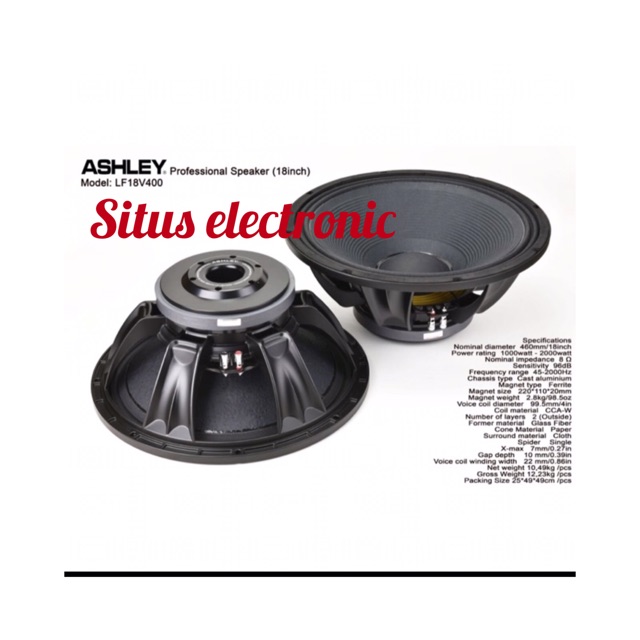 Speaker subwoofer ashley 18 inch lf18v400 original ashley lf18 v400 speaker component coil 4 inch