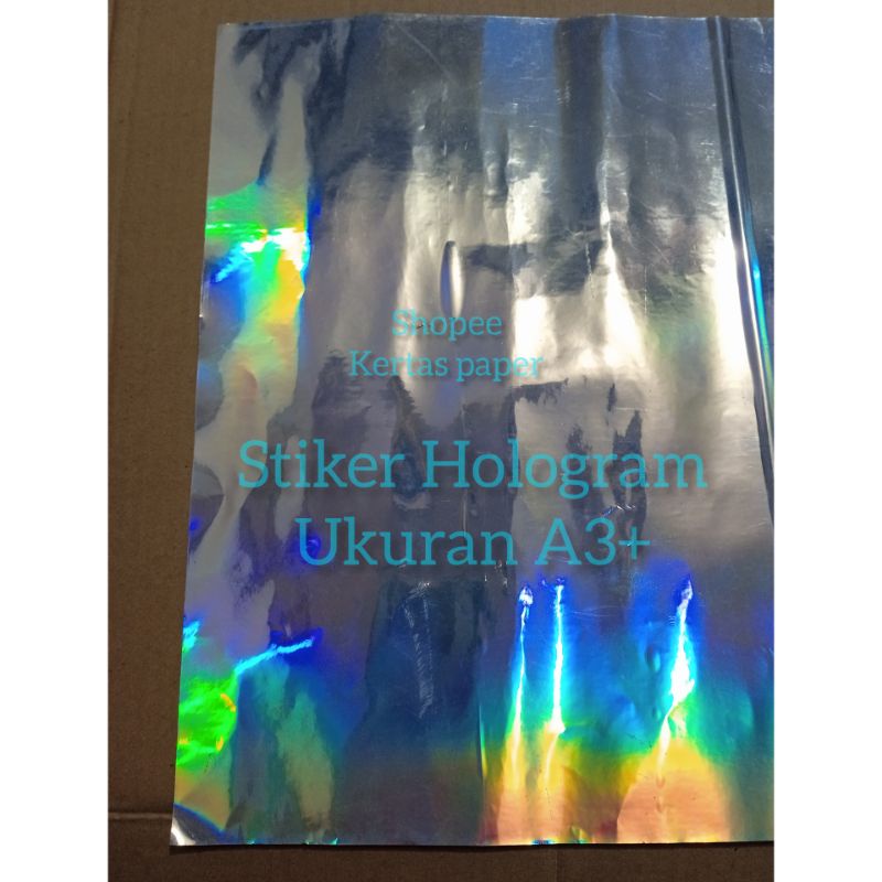 

Stiker hologram pelangi ukuran A3+ sticker rainbow polos bukan silver