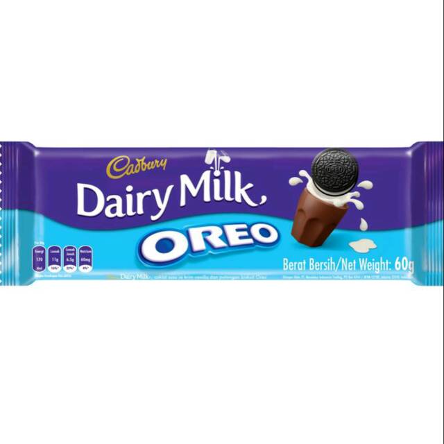 Cadbury Chocolate Dairy Milk Oreo 60 Gram Shopee Indonesia