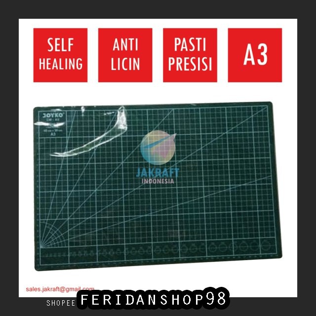 

FS1028 CUTTING MAT CUTTING MAT A3 ATK JOYKO 45 X 30 X 0.3 CM SELF HEALING MURAH BAGUS BY FERIDANSHOP