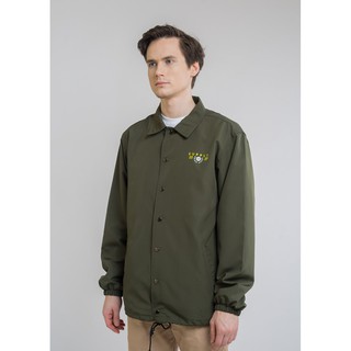 Erigo Coach Jacket Yellow Roses Olive | Shopee Indonesia