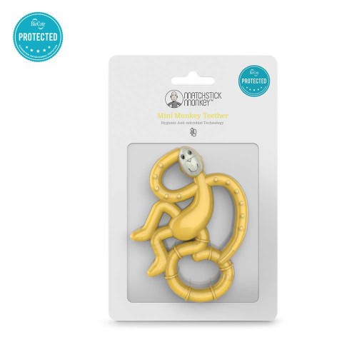 MATCHSTICK MONKEY TEETHER MINI YELLOW/GIGITAN BAYI