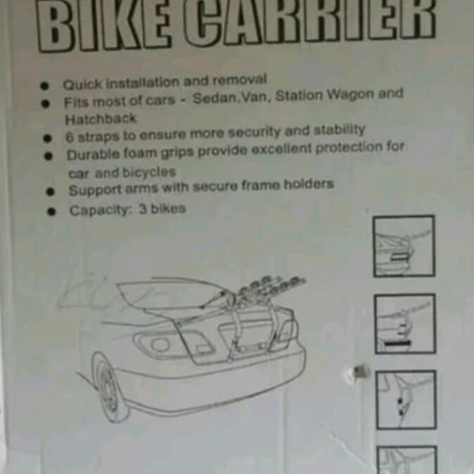 Aksesoris Sepeda - Bike Carrier United / 3 Rak Sepeda Di Mobil / Gantungan Sepeda