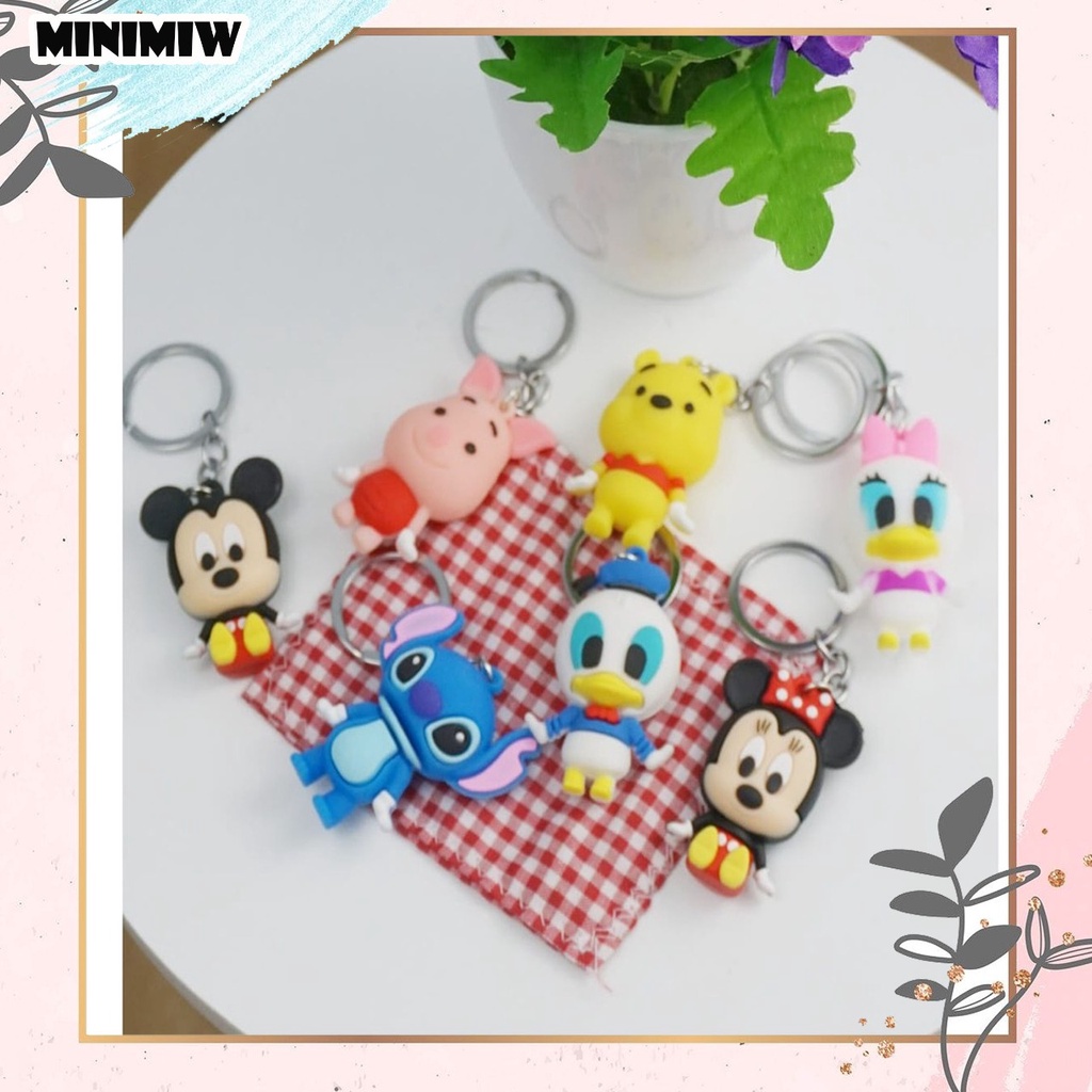 GANTUNGAN KUNCI DONALD DAISY MICKEY MINNIE POOH PIGLET STITCH DISNET KEYCHAIN GANCI