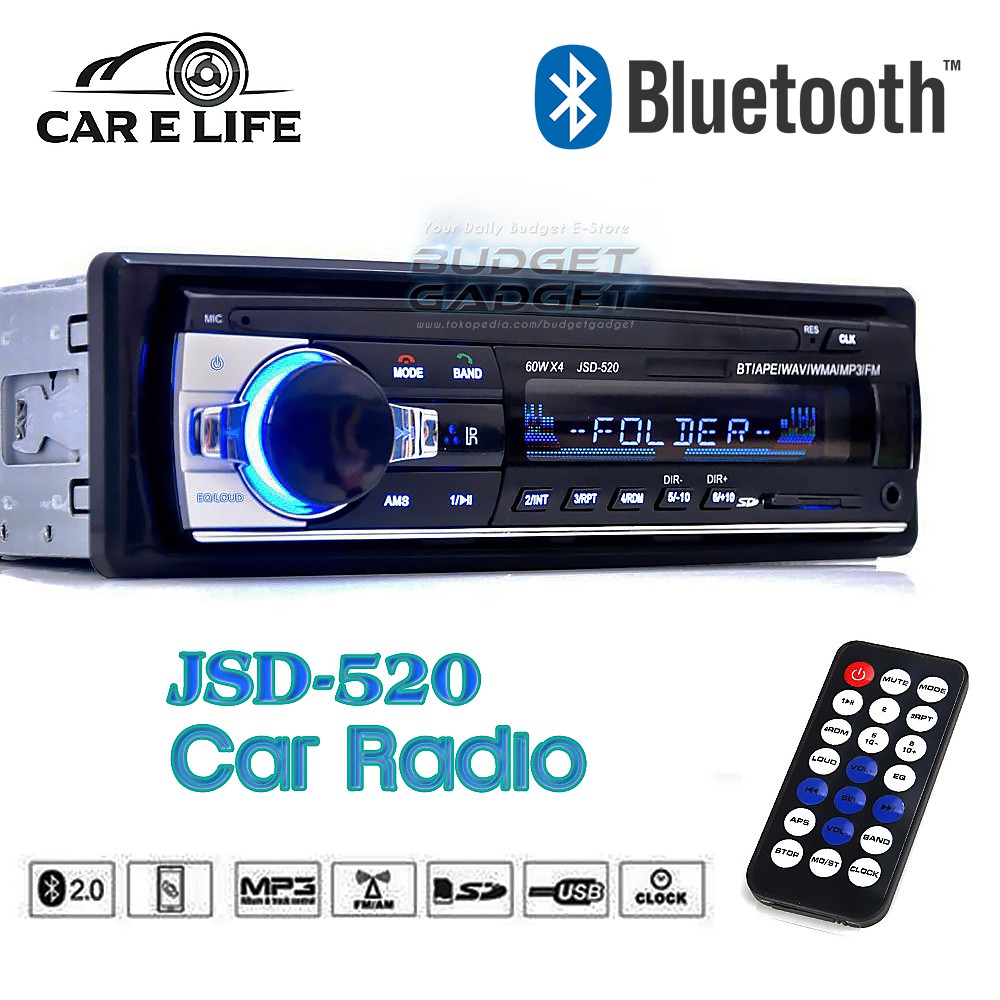 Tape Audio Mobil Multifungsi Bluetooth USB MP3 FM Radio 