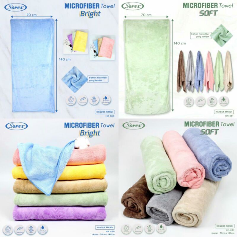 Handuk Microfiber Polos Sorex