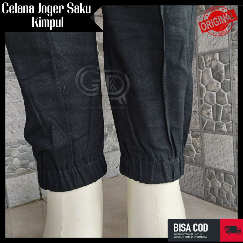 Celana Joger Wanita Celana Cargo Pants Full Karet Celana Pinggang Karet Celana Joger Twill Combed