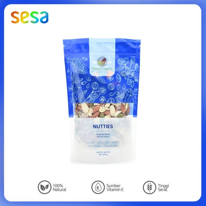 

Francis Organic Nutties Toasted Mixed Nuts & Seeds 200 g
