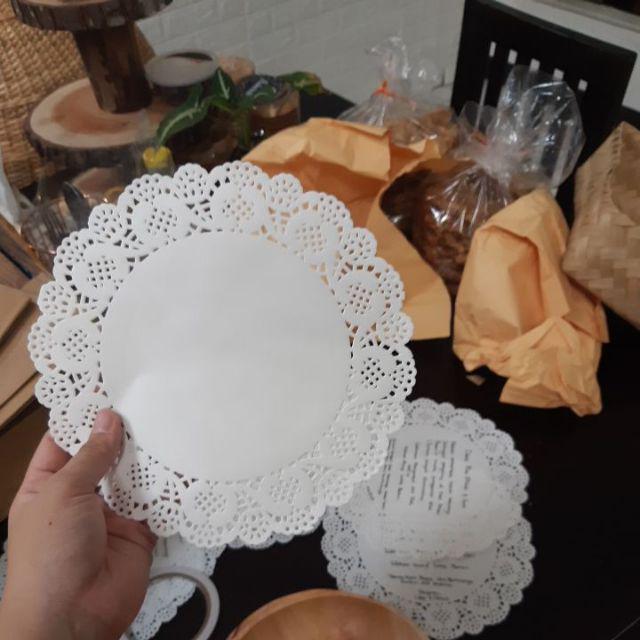 Alas Kue Kering/alas Toples/tatakan Toples/paper Doilies Uk 8,5 Inch