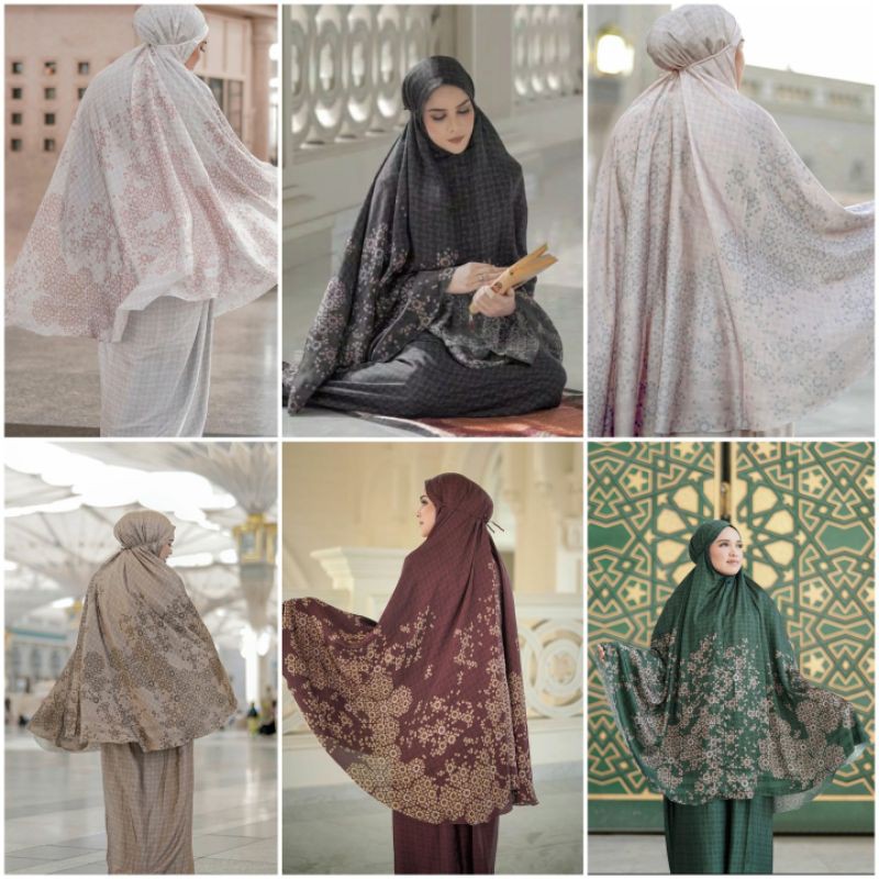 NEW READY BUTTONSCARVES Prayer Robe ( mukena ) HARAMAIN SERIES