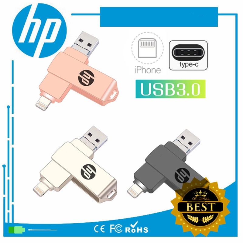 Hp Flashdisk OTG USB 3.0 Tipe-c 3 in 1 Kapasitas 512GB Untuk Smartphone